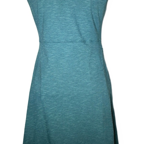 Toad & Co Rosemarie Dress in Blue/Green, Sweetheart V-Neck, Zippered Pocket, XS - Picture 10 of 15